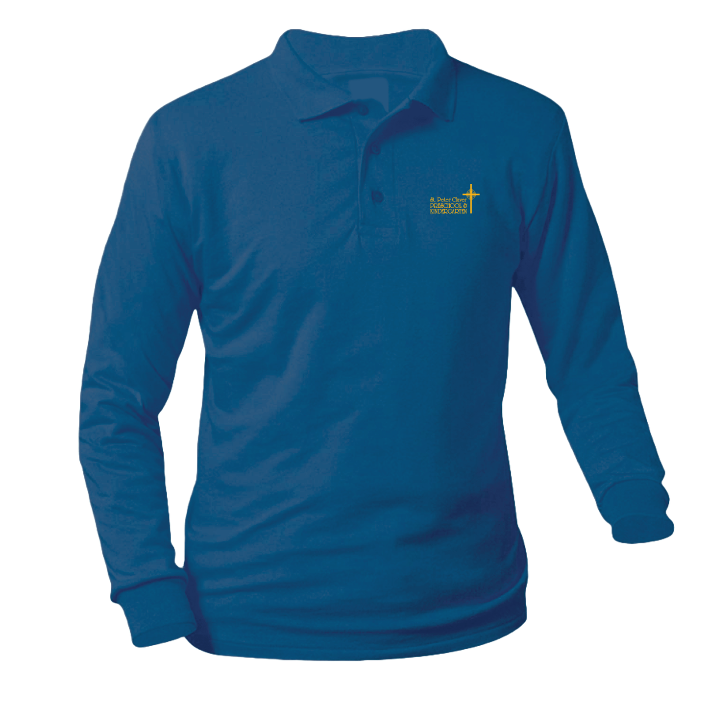 St. Peter Claver Longsleeve Pique Polo - Royal