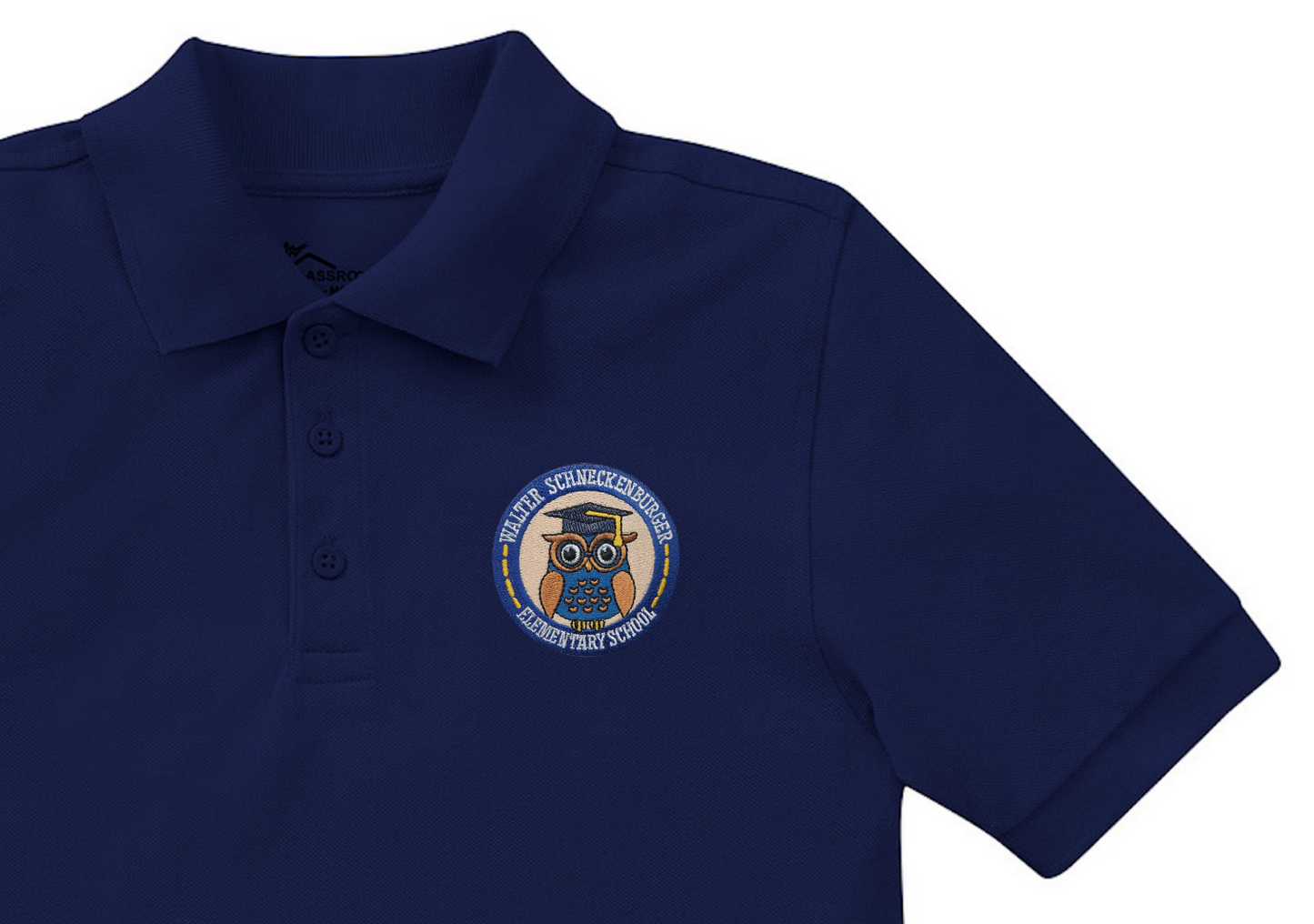 Walter Schneckenburger Elementary Navy Polo - 1st-5th Grades