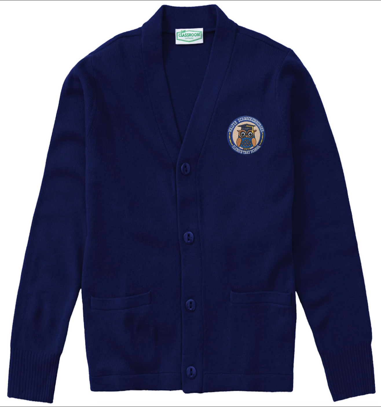 Walter Schneckenburger Cardigan - Navy - 1st-5th Grades