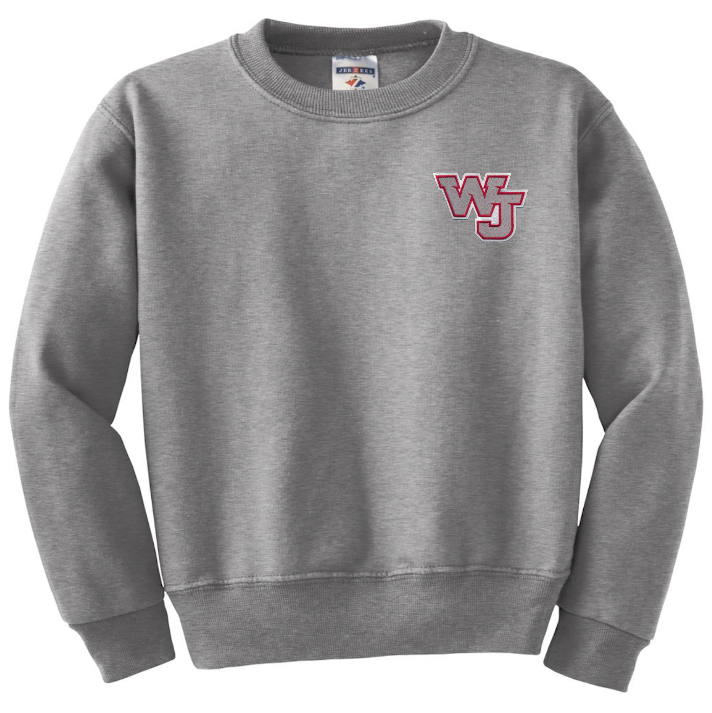 West Jefferson WJ Patch Grey Crew Sweatshirt