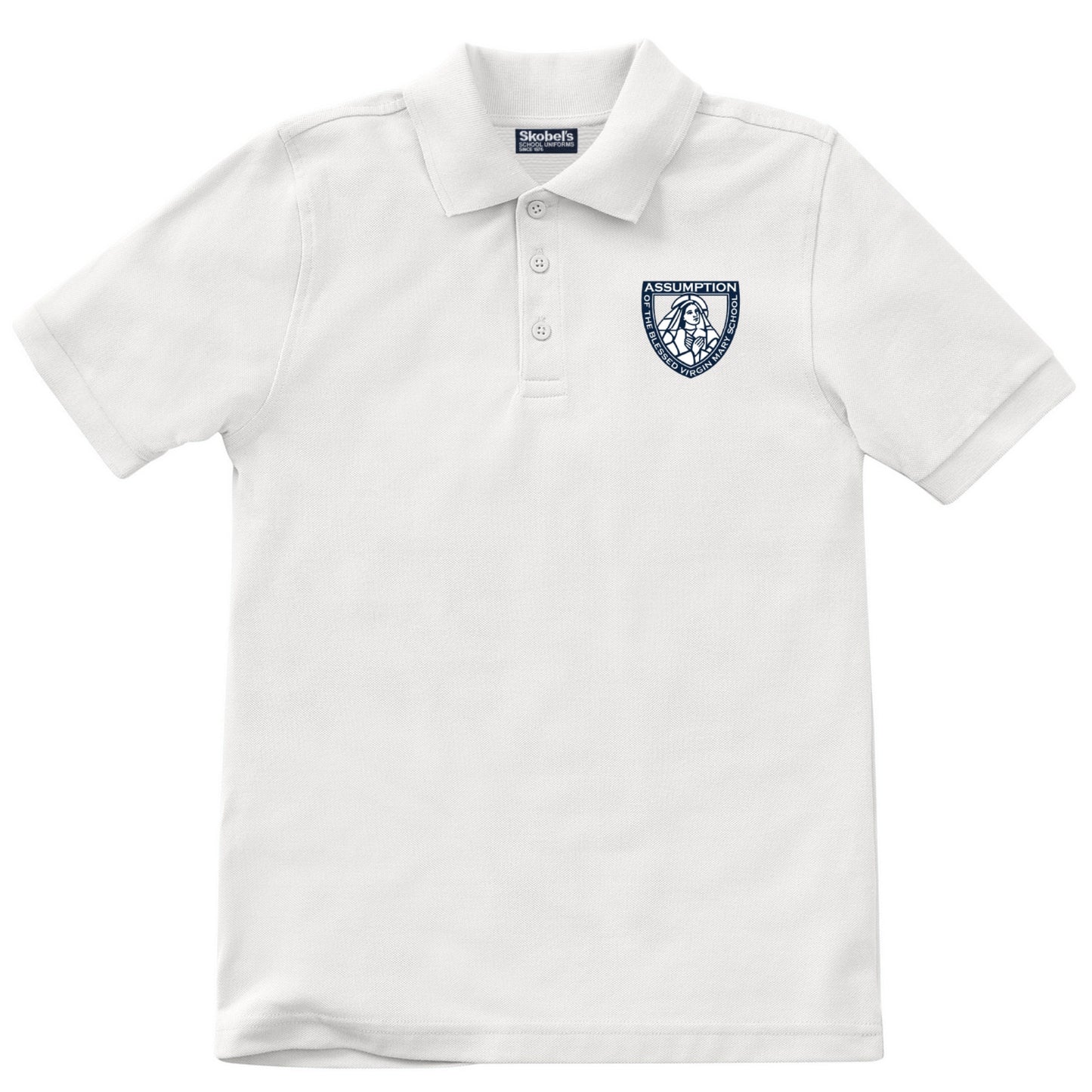 Assumption Of The Blessed Virgin Mary Pique Polo - White