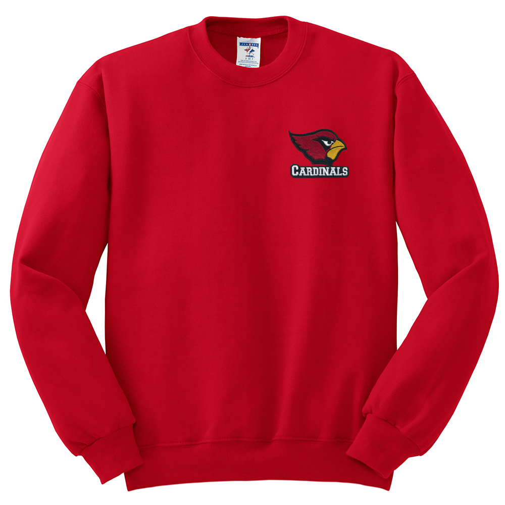 Belle Chasse High Pocket Cardinal Crew Sweatshirt - Red