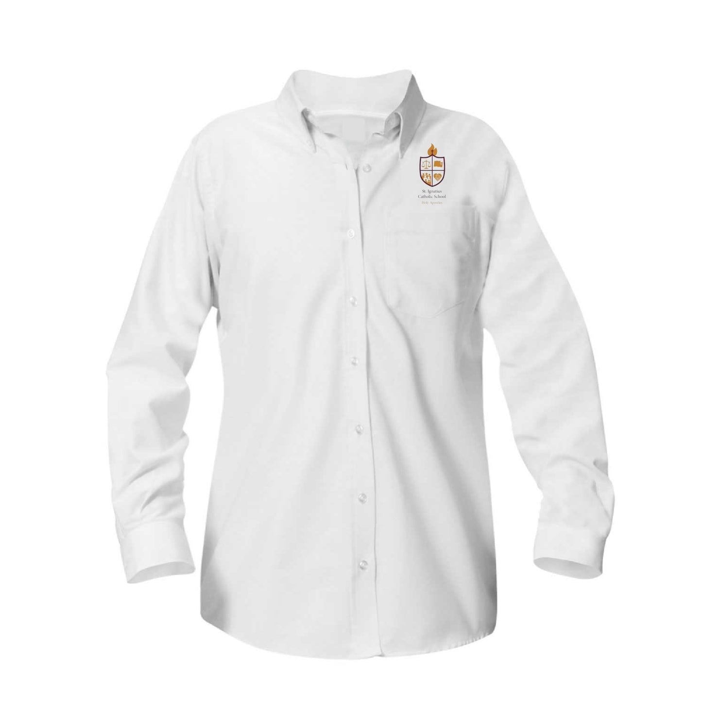 St. Ignatius Catholic School Longsleeve Oxford - White