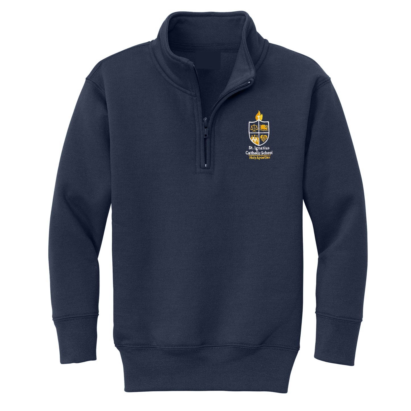 St. Ignatius Catholic School 1/4 Zip Sweatshirt - Navy