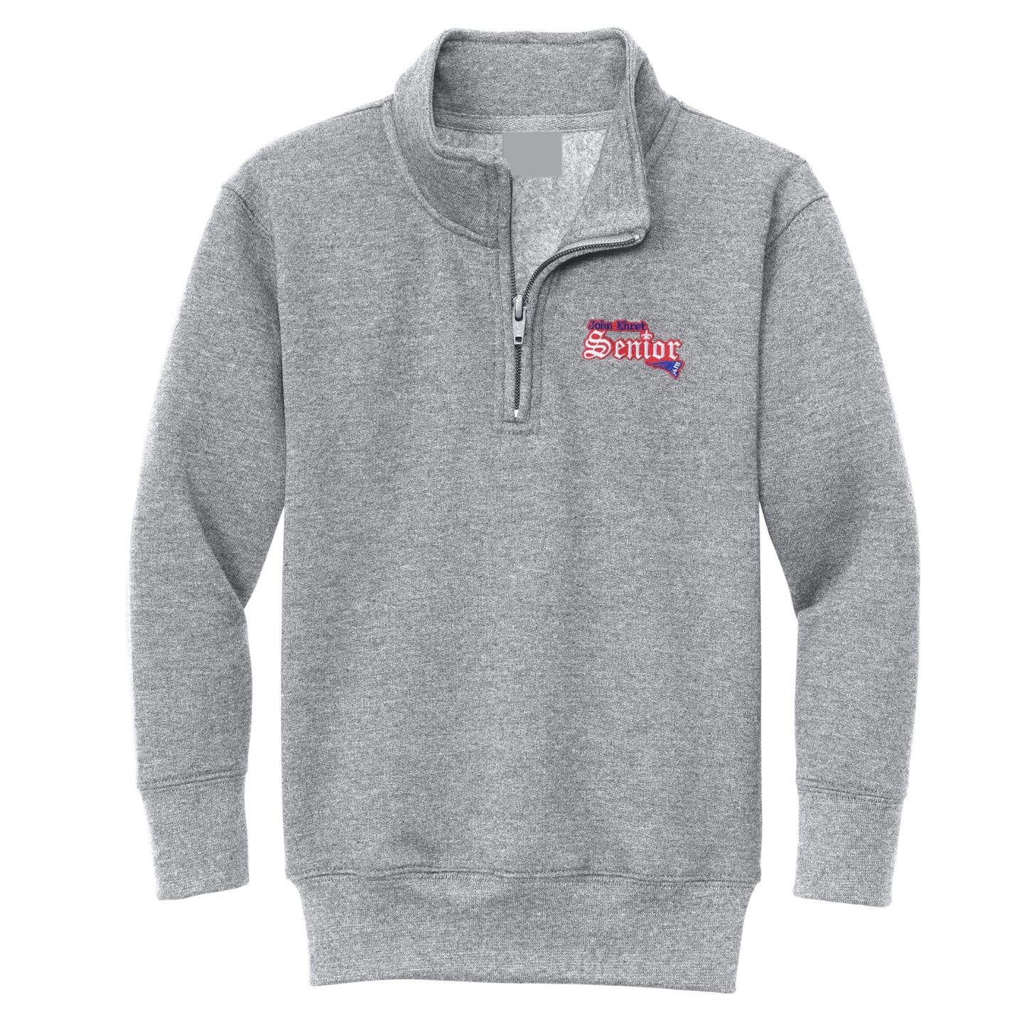 John Ehret Senior 1/4 Zip Sweatshirt - Grey