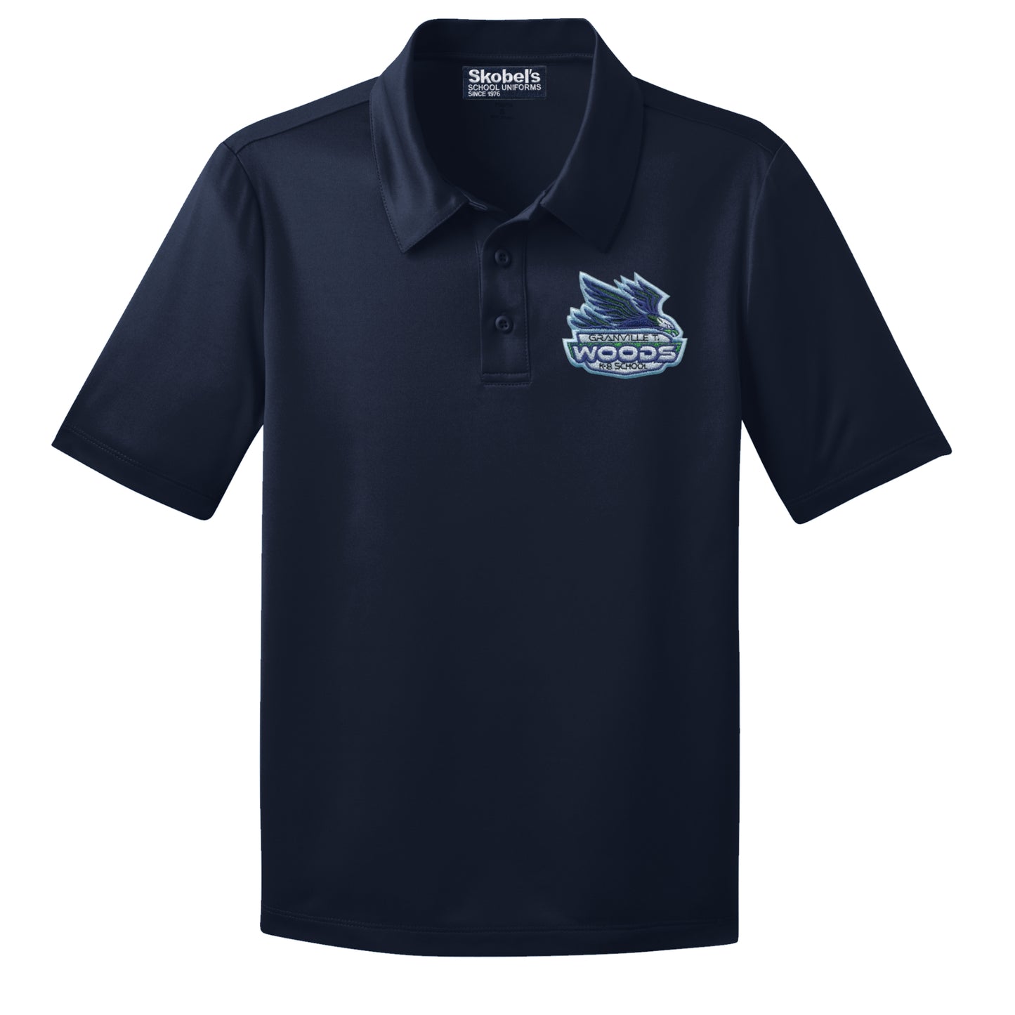 GT Woods Dryfit Polo - Navy - 6th-8th Grades