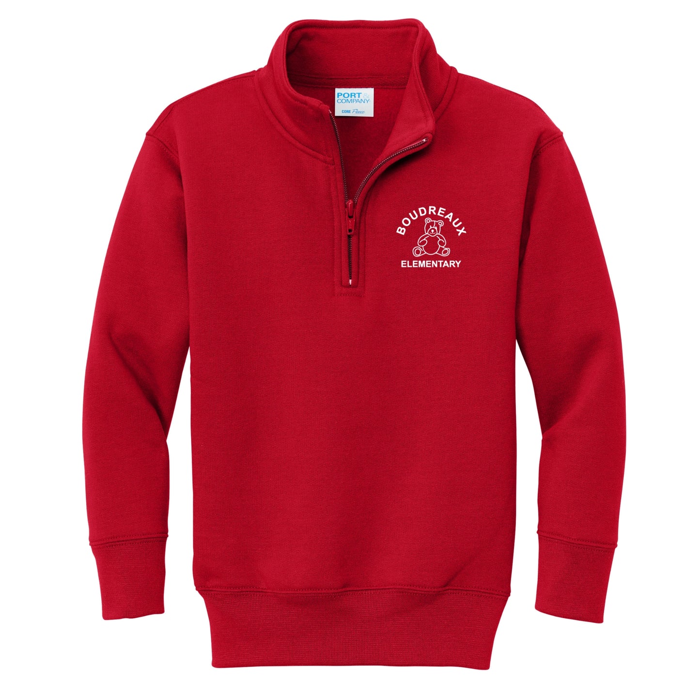 Boudreaux 1/4 Zip Sweatshirt - Red - All Grades