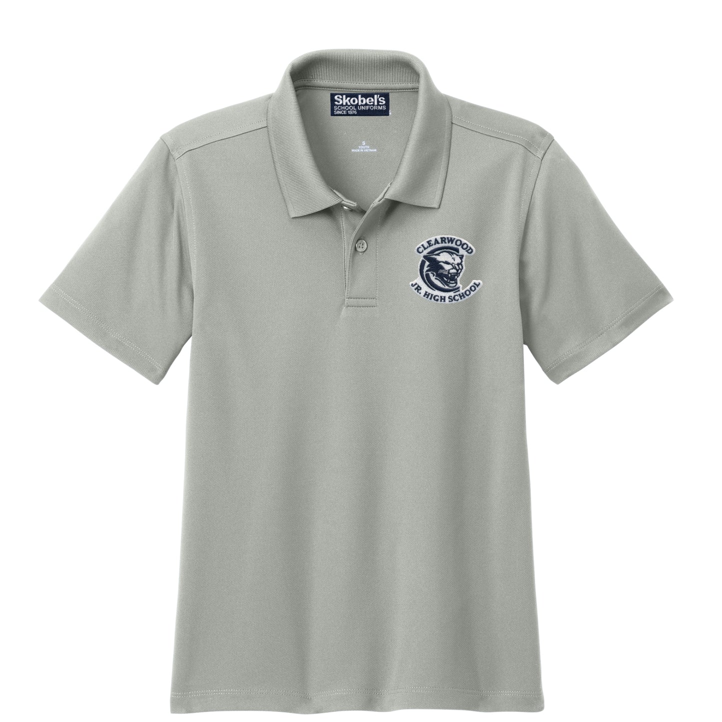 Clearwood Junior High Dryfit Polo - Grey