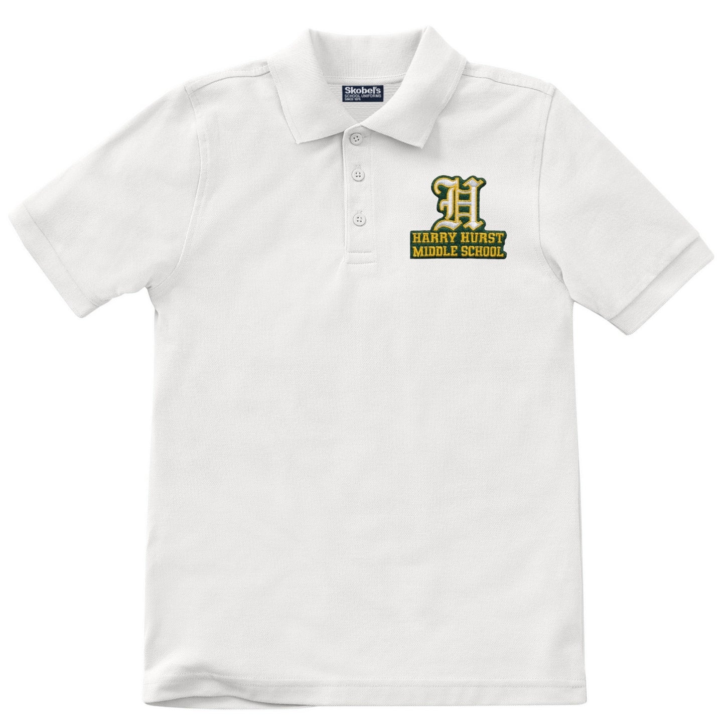 Harry Hurst Middle School Polo - White