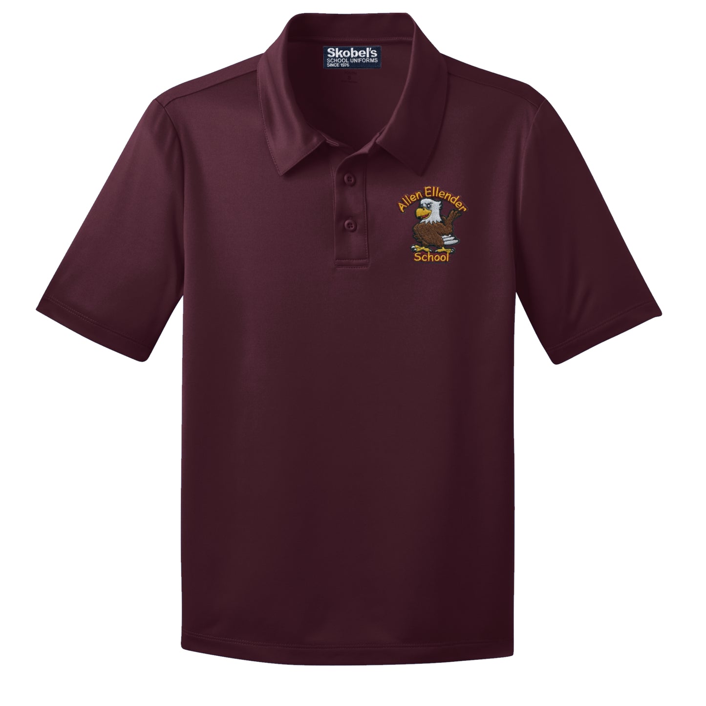 Allen Ellender Dryfit Polo - Maroon - 1st-8th Grade