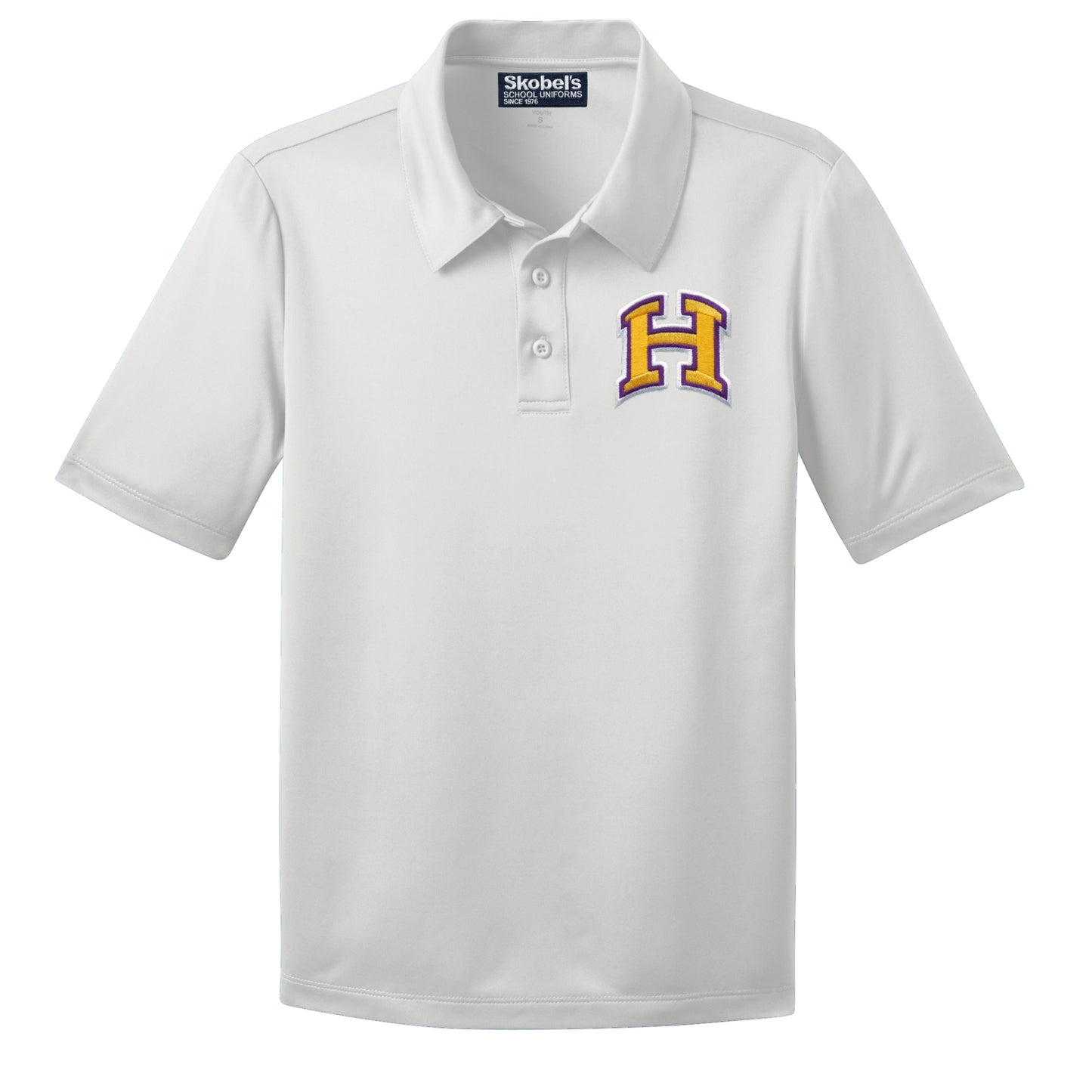 Hahnville High School Dryfit Polo - White