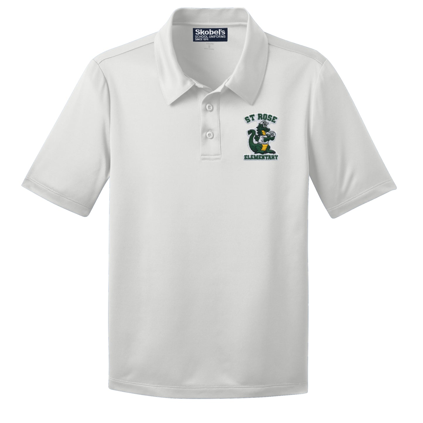 St. Rose Elementary School Dryfit Polo - White