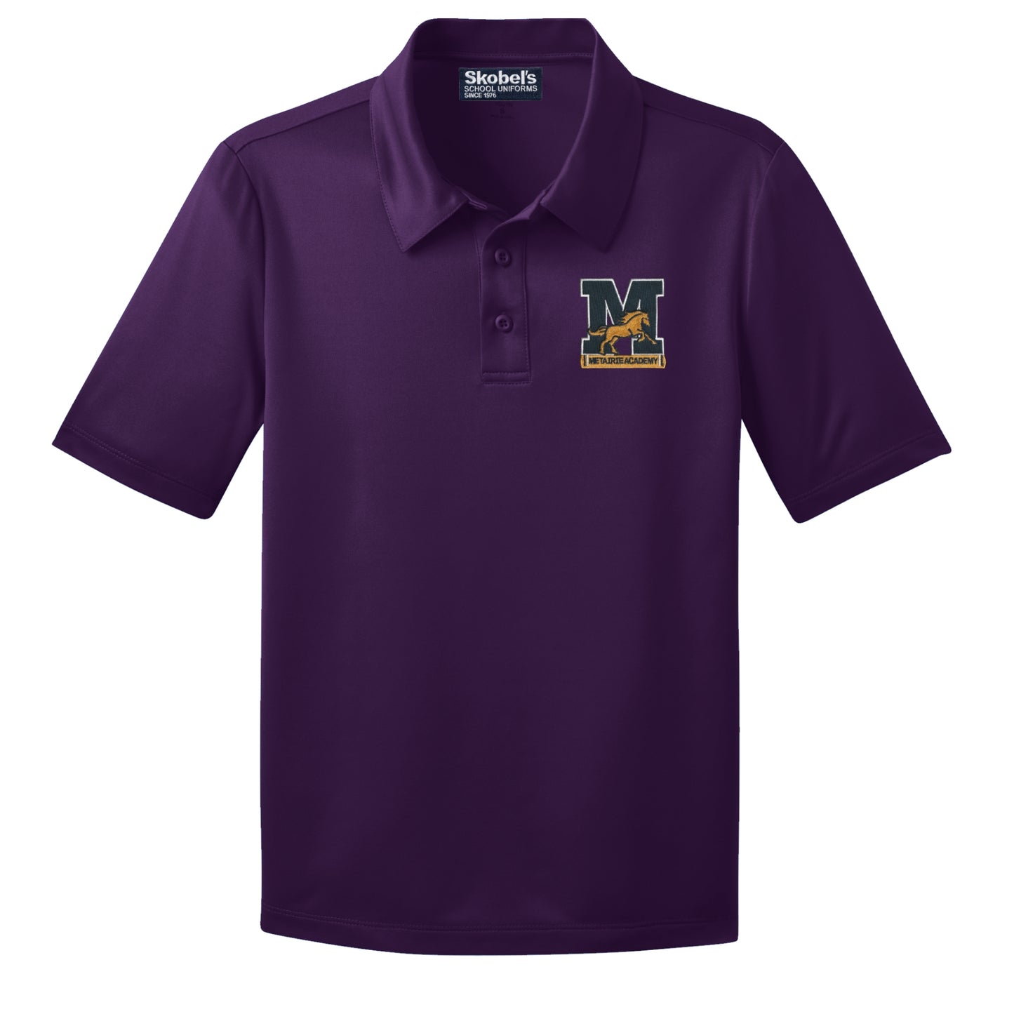 Metairie Academy for Advanced Studies Purple Dryfit Polo - Pre-K-K