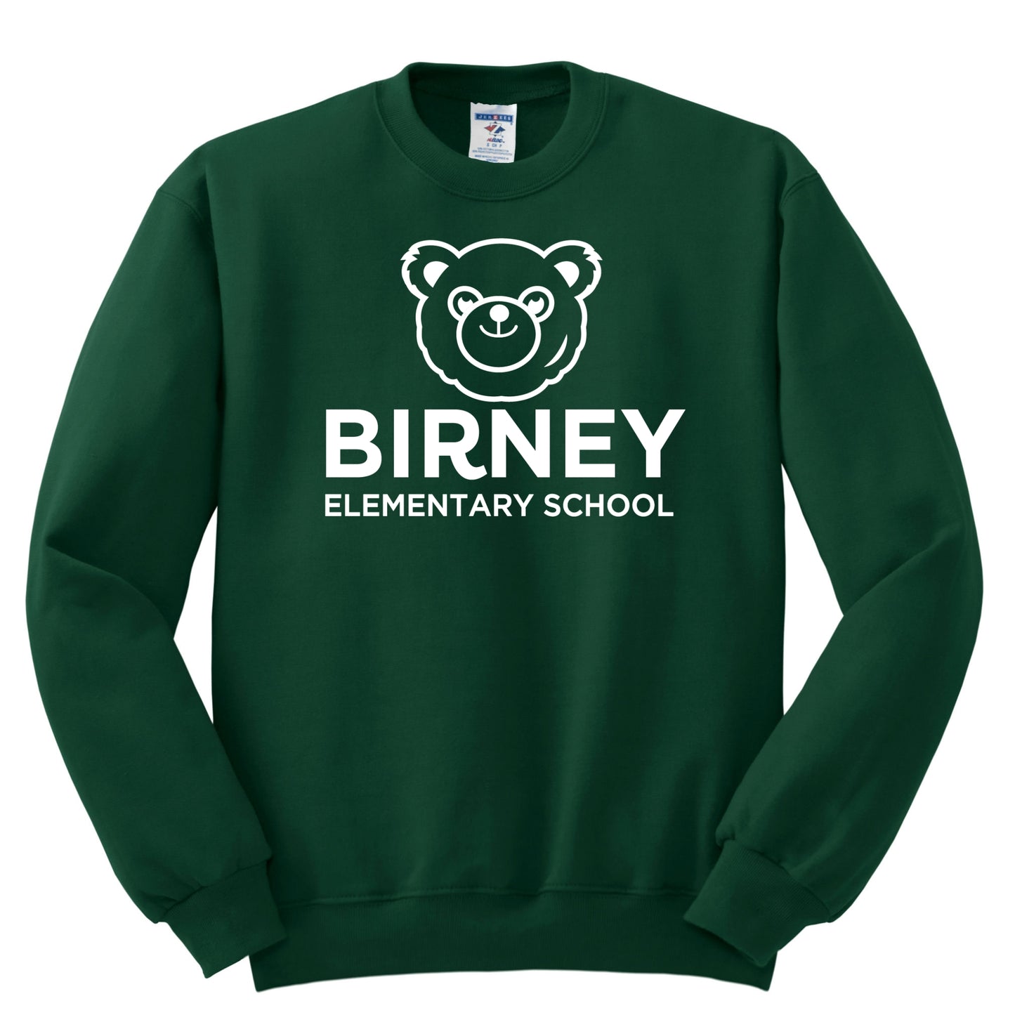 Alice Birney Elementary Full Chest Crew Sweatshirt - Dark Green