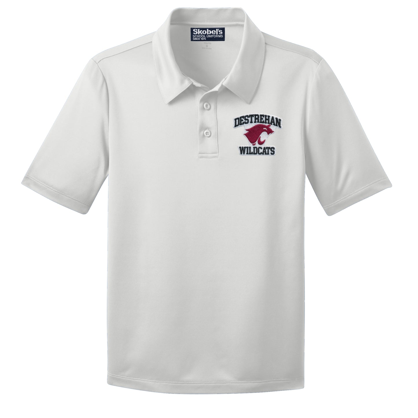 Destrehan High School Dryfit Polo - White