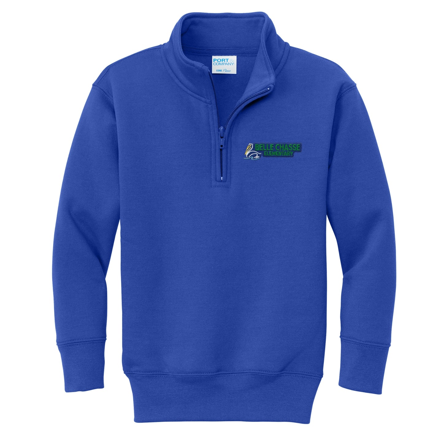 Belle Chasse Elementary 1/4 Zip Sweatshirt - Royal