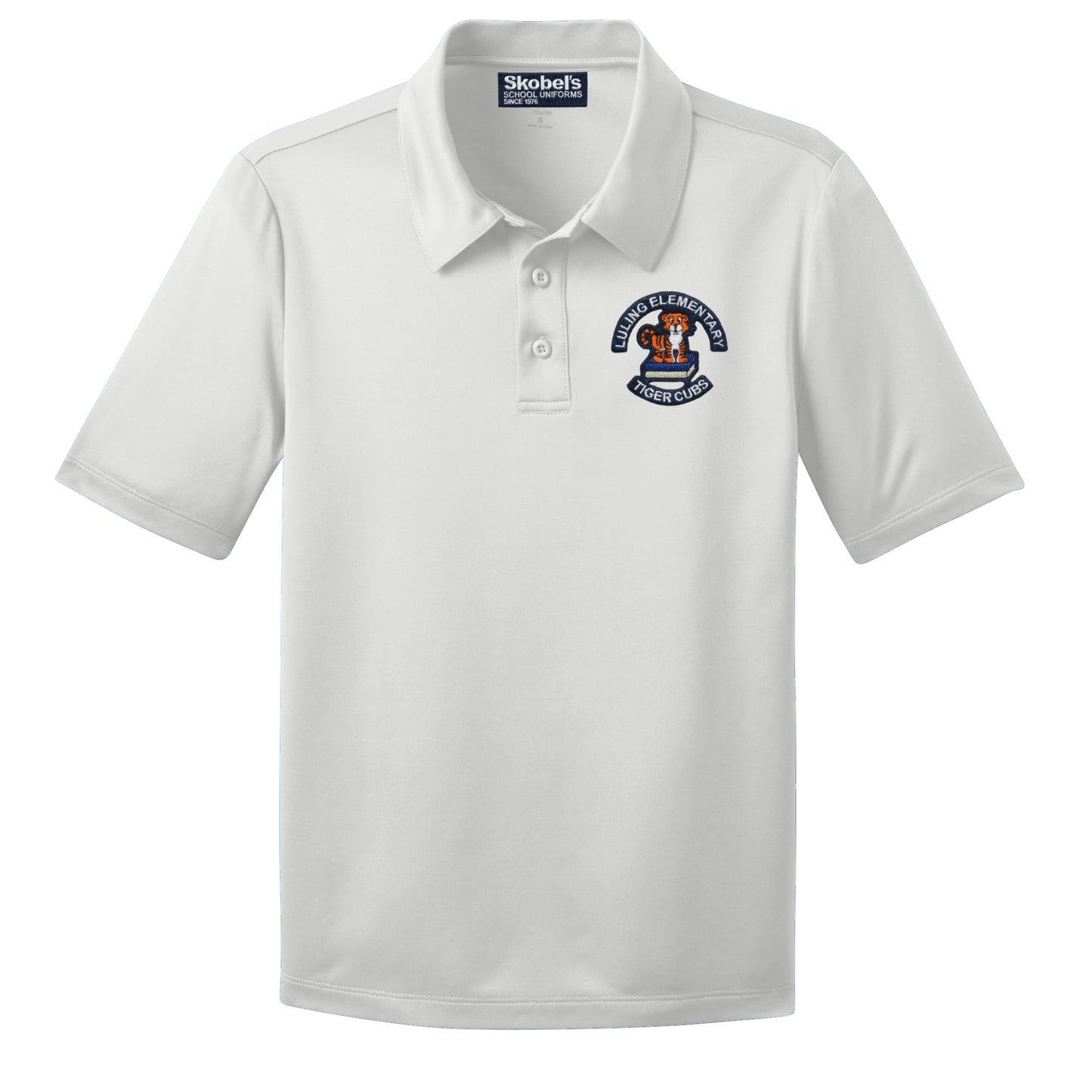 Luling Elementary School Dryfit Polo - White