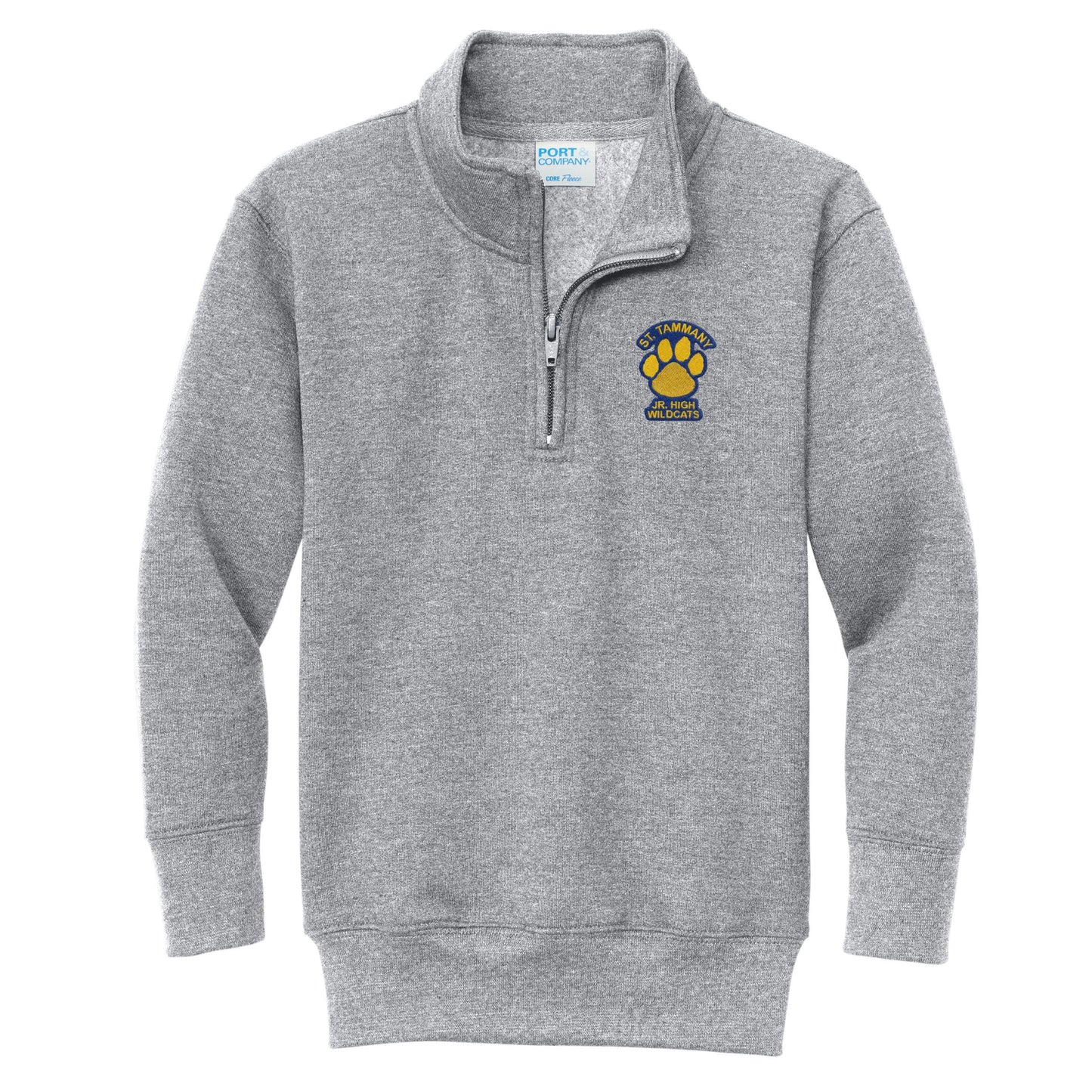 St. Tammany Junior High 1/4 Zip Sweatshirt - Grey