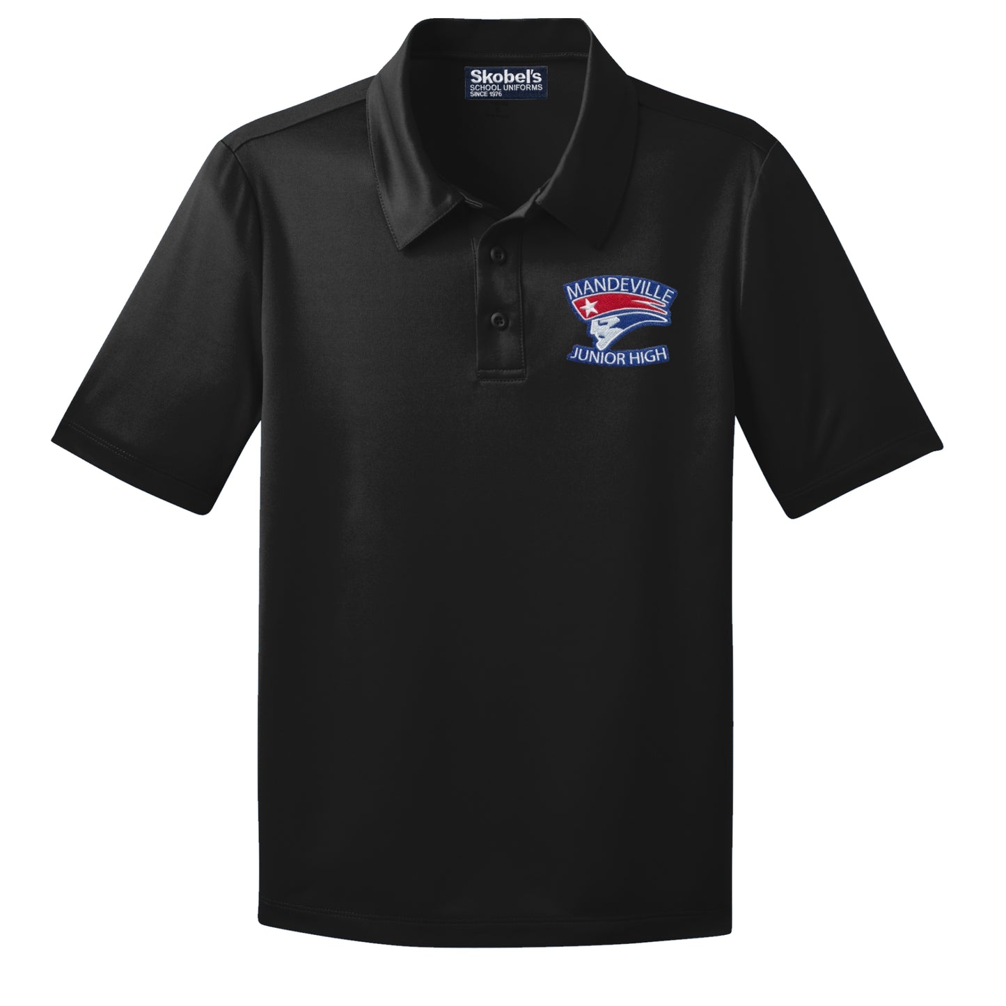 Mandeville Junior High Dryfit Polo - Black