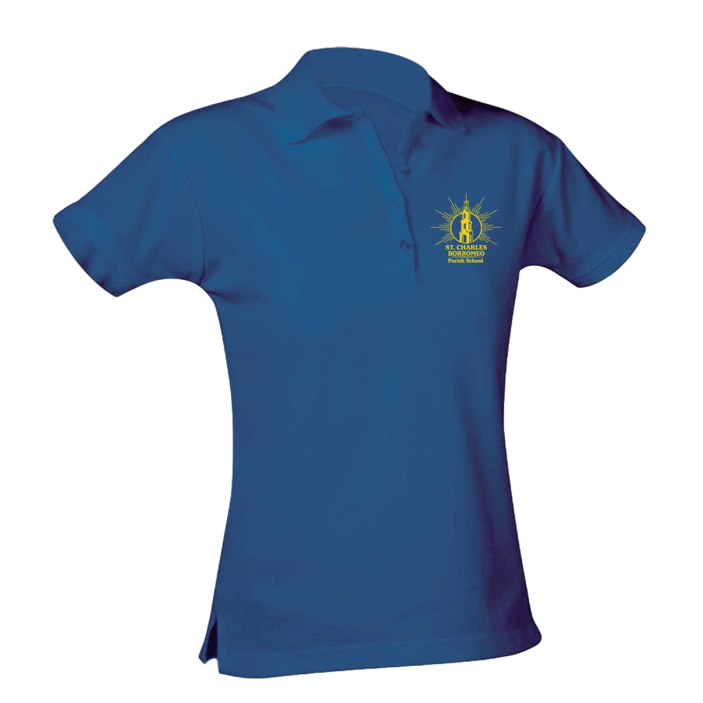 St. Charles Borromeo Feminine Fit Pique Polo - Royal