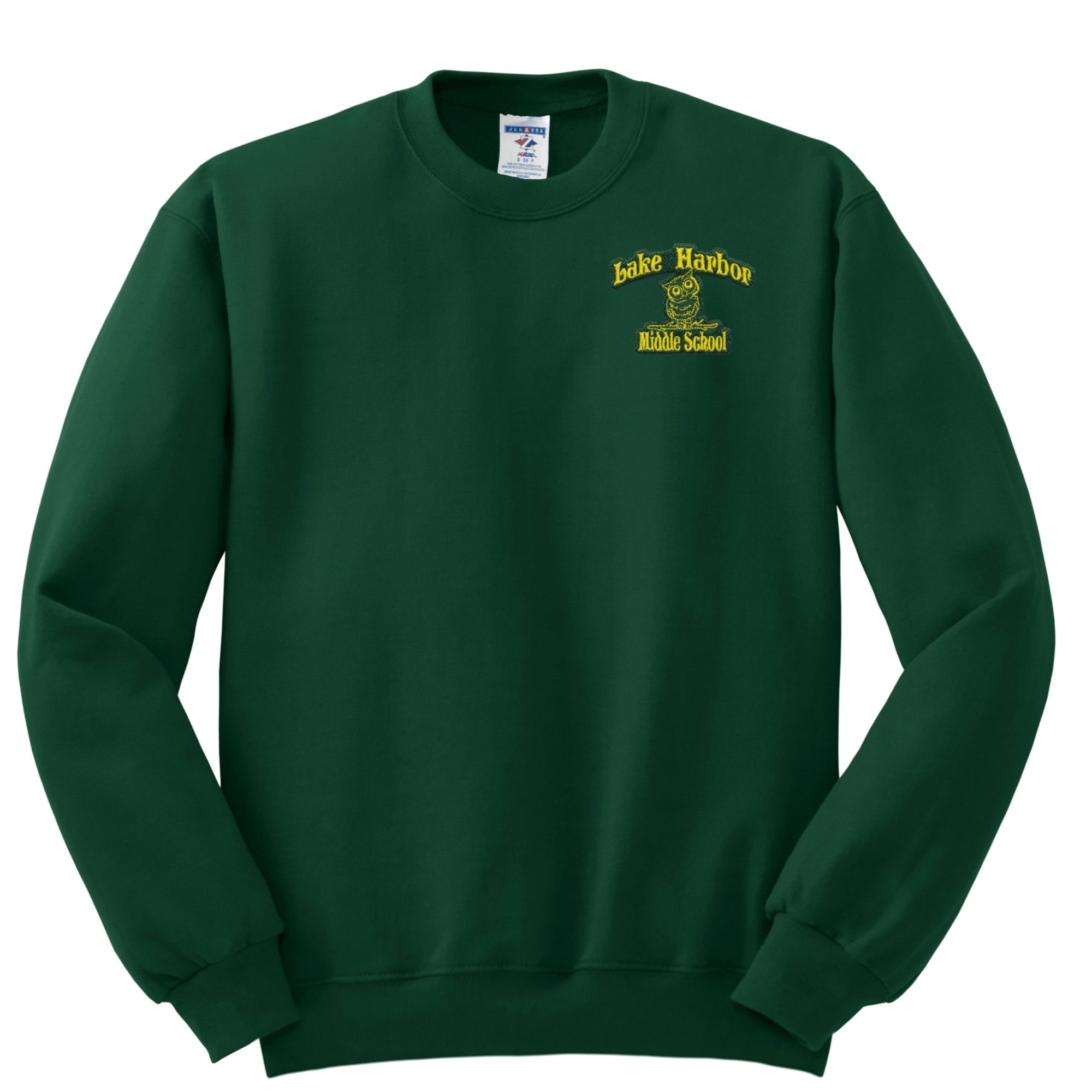 Lake Harbor Middle Crew Sweatshirt Dark Green Skobel's School Uniforms
