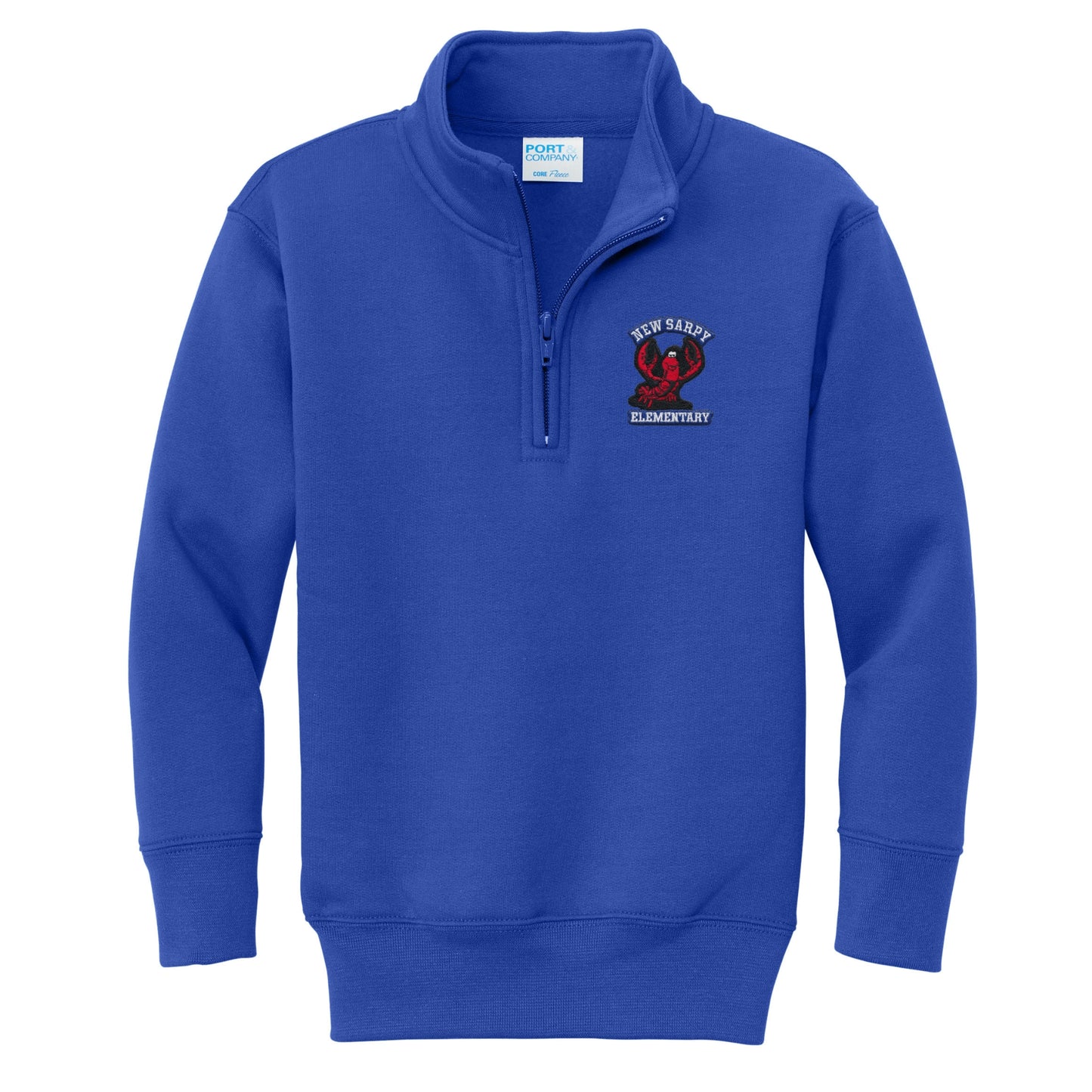 New Sarpy Elementary School 1/4 Zip Sweatshirt - Royal