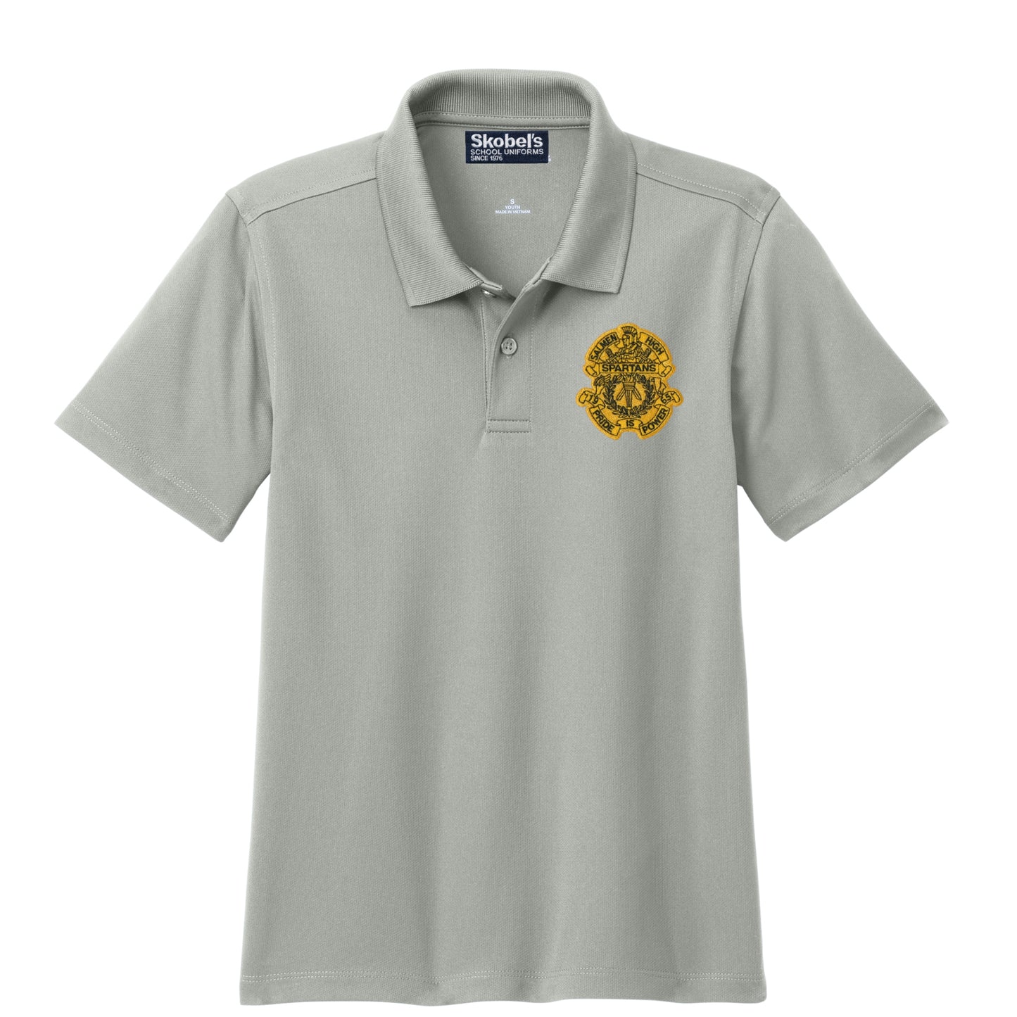 Salmen High School Dryfit Polo - Grey