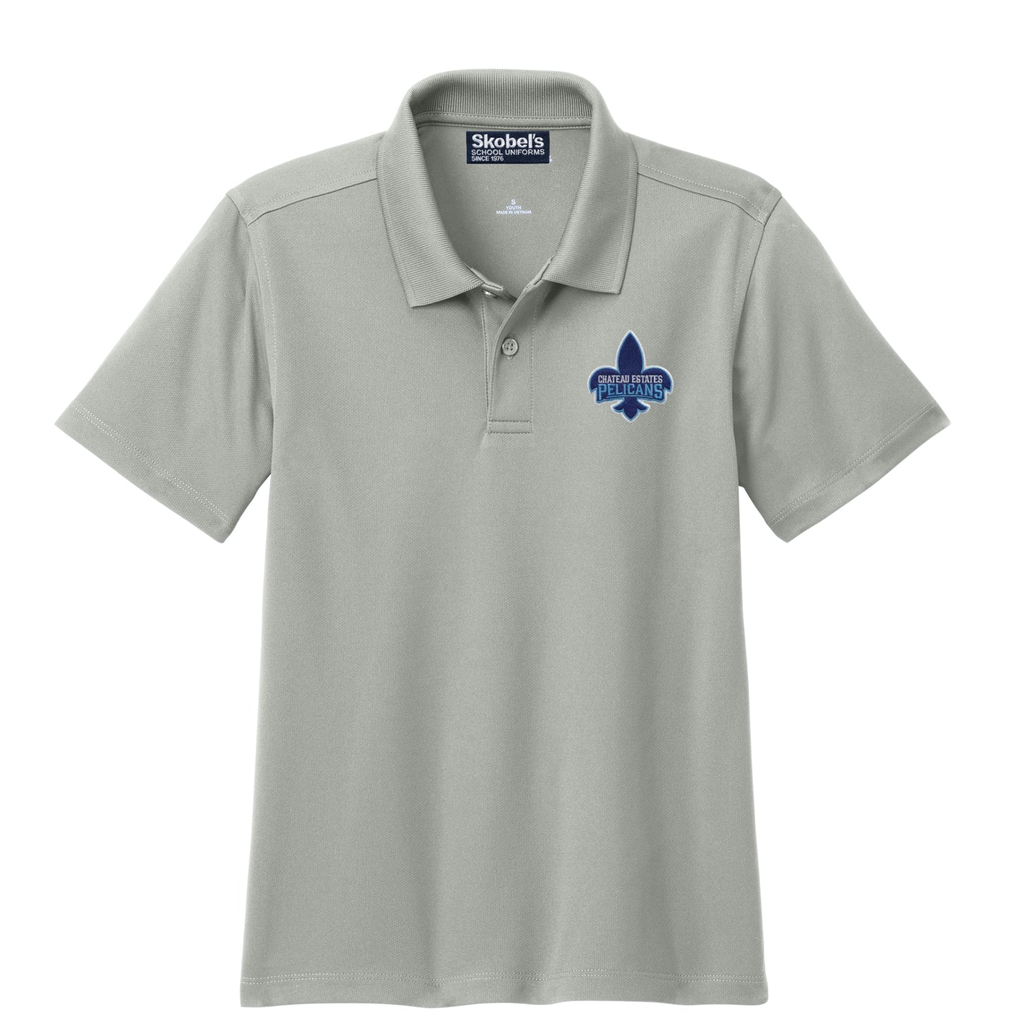 Chateau Estates Middle Dryfit Polo - Grey