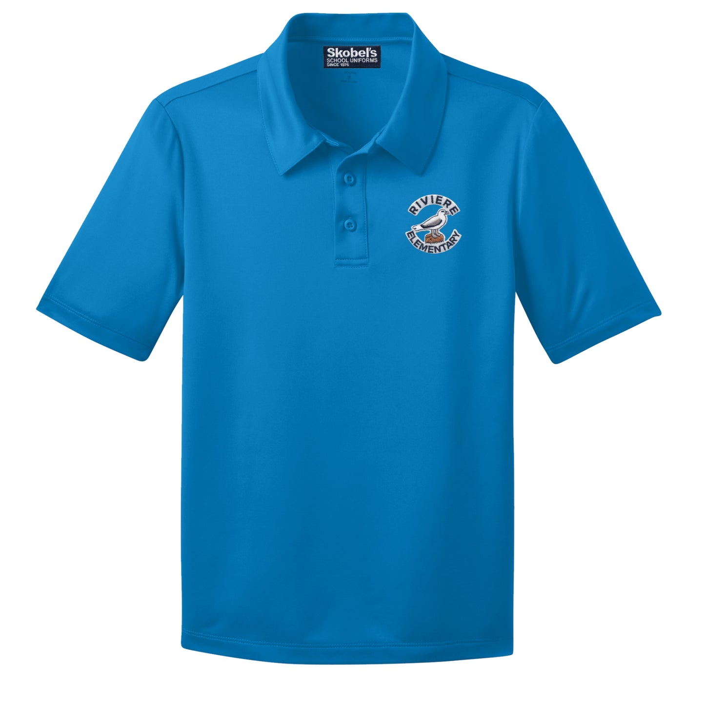 Marie Riviere Elementary Dryfit Light Blue Polo - 1st-5th Grades