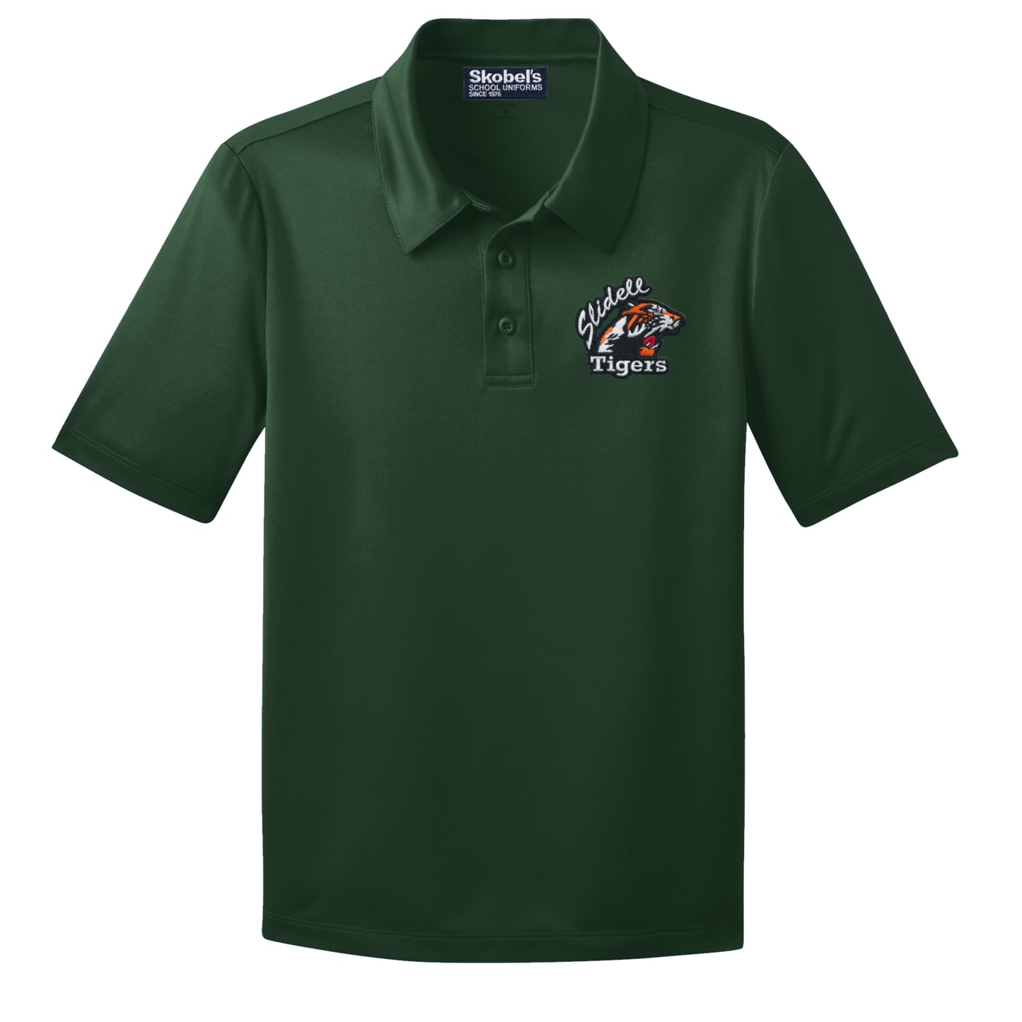 Slidell Junior High School Dryfit Polo - Dark Green