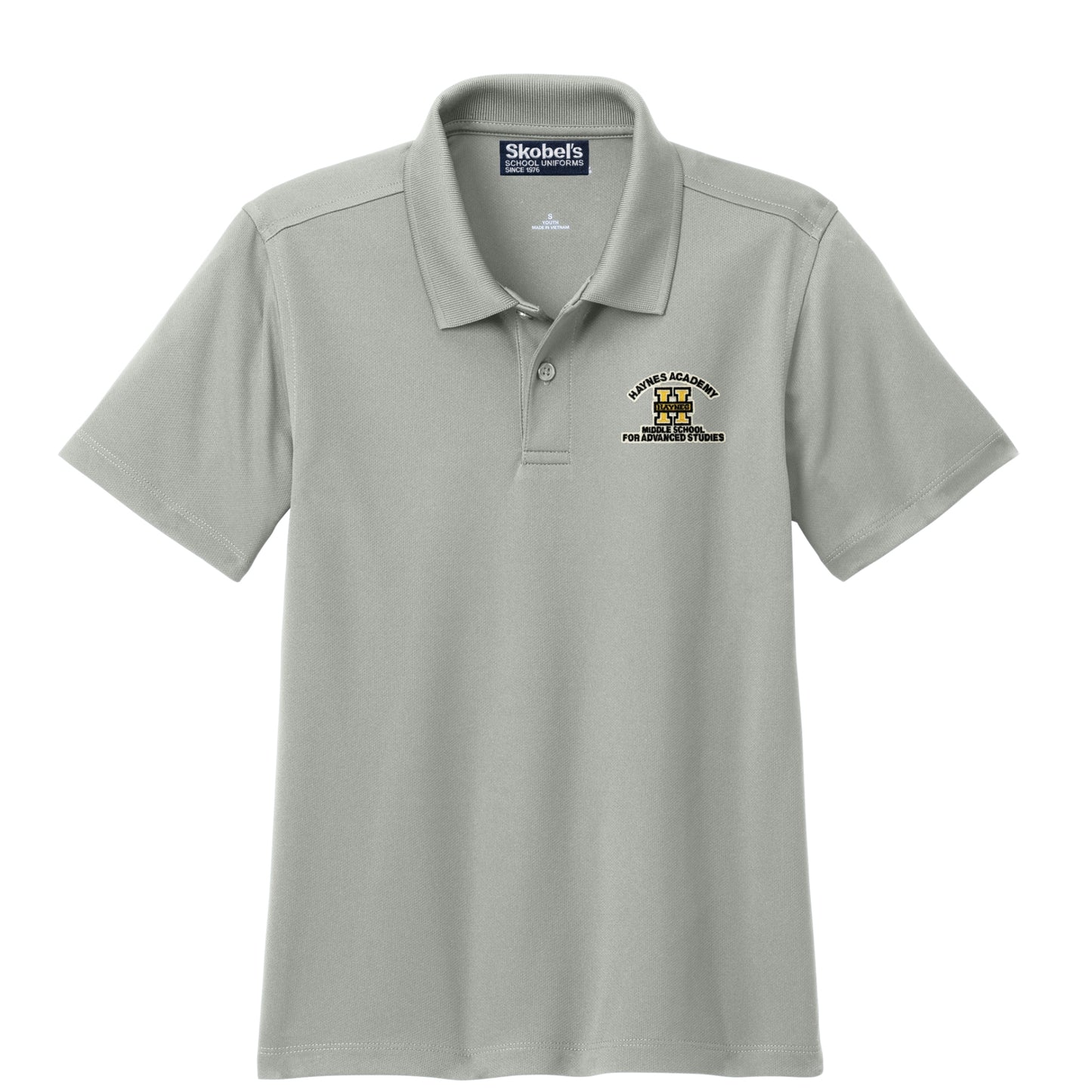 Haynes Grey Dryfit Polo - Middle Grade