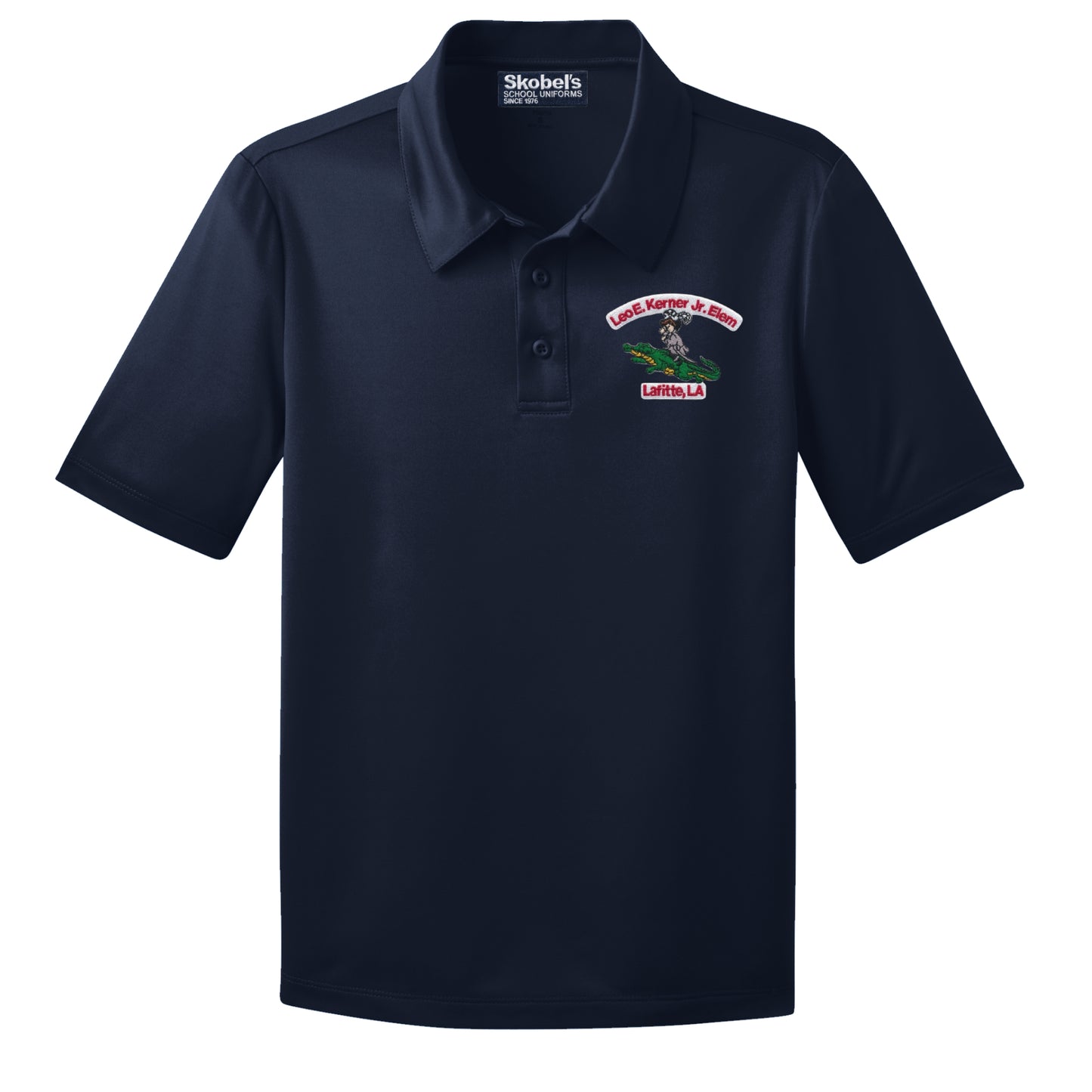 Leo E. Kerner Jr. Elementary School Dryfit Polo - Navy - PreK 3
