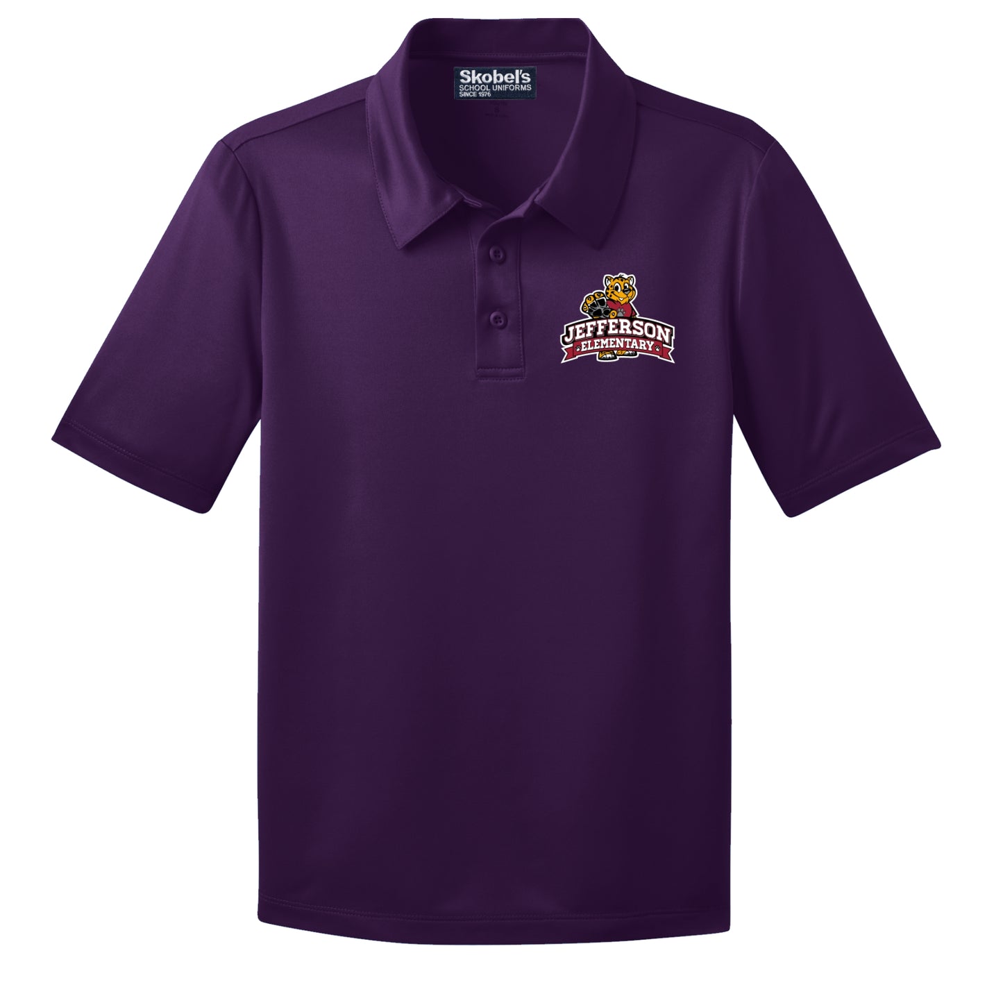 Jefferson Elementary School Dryfit Polo - Purple