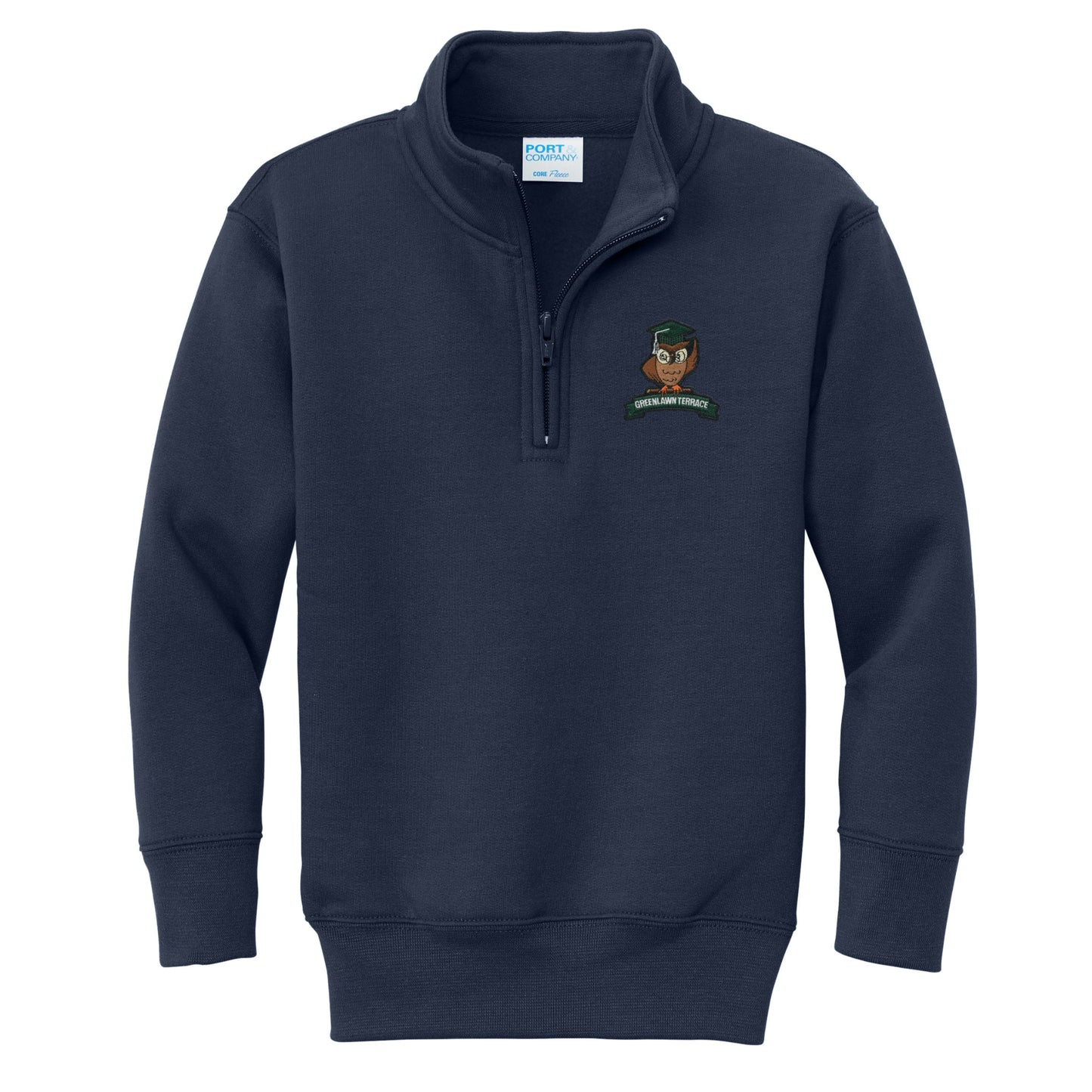 Greenlawn Terrace 1/4 Zip Sweatshirt - Navy - All Grades