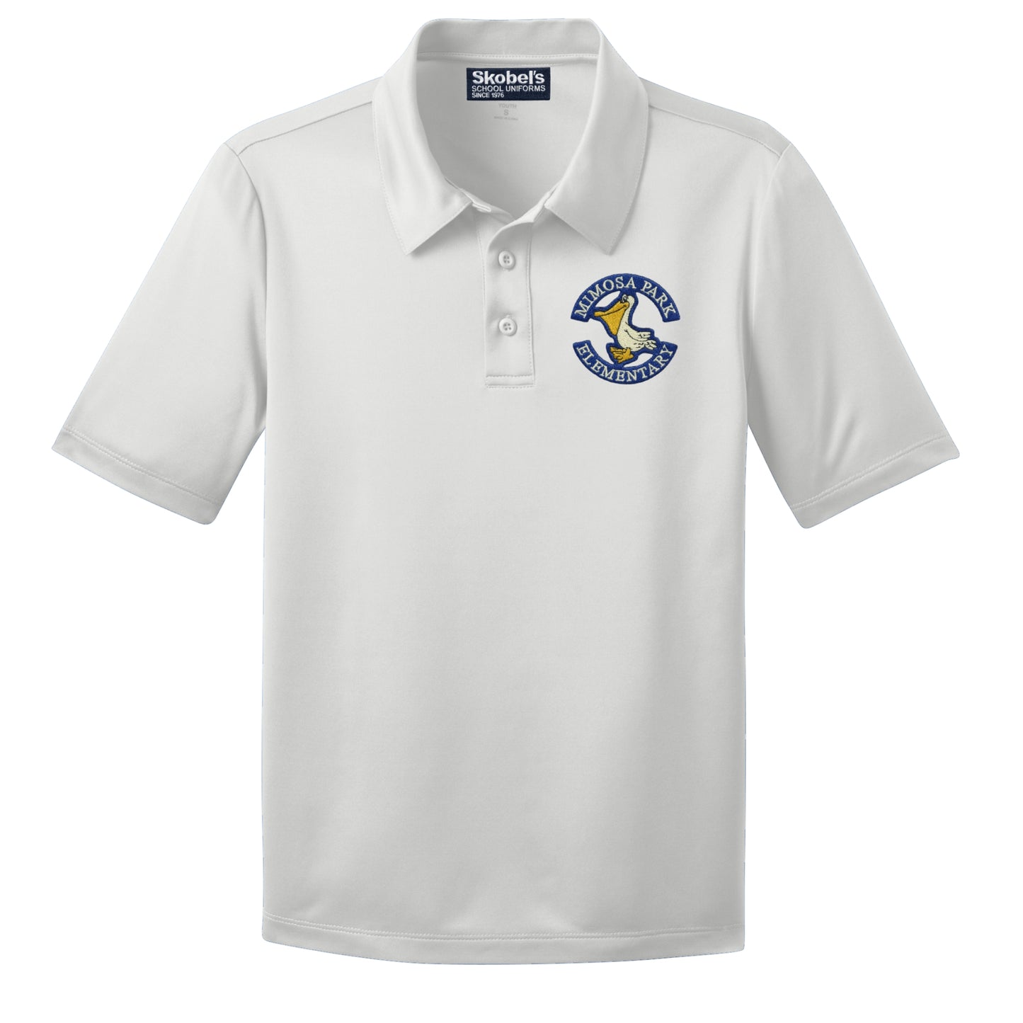 Mimosa Park Elementary School Dryfit Polo - White