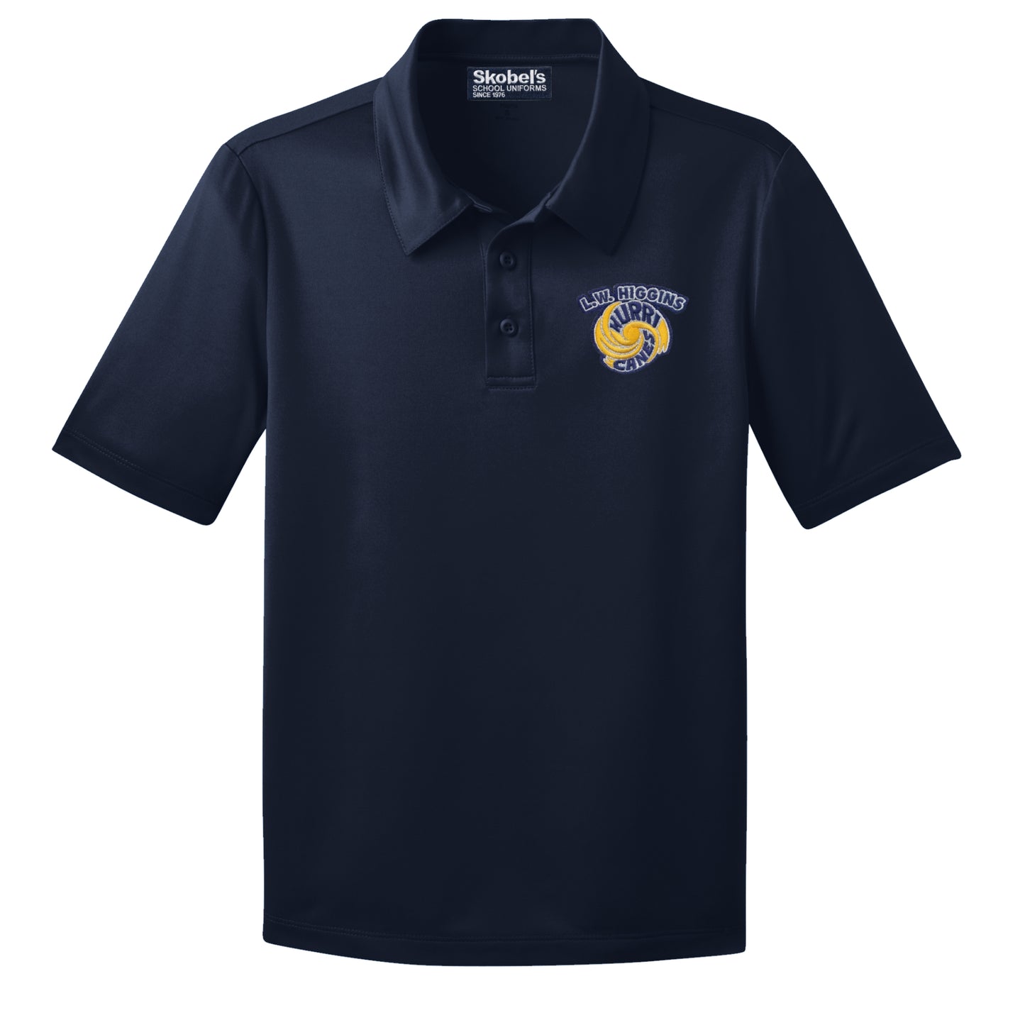 L.W. Higgins Navy Dryfit Polo