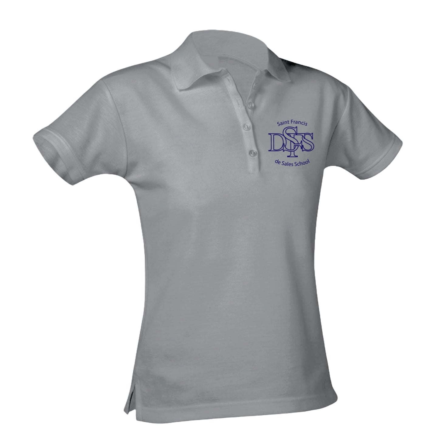 St. Francis De Sales School Feminine Fit Pique Polo - Grey