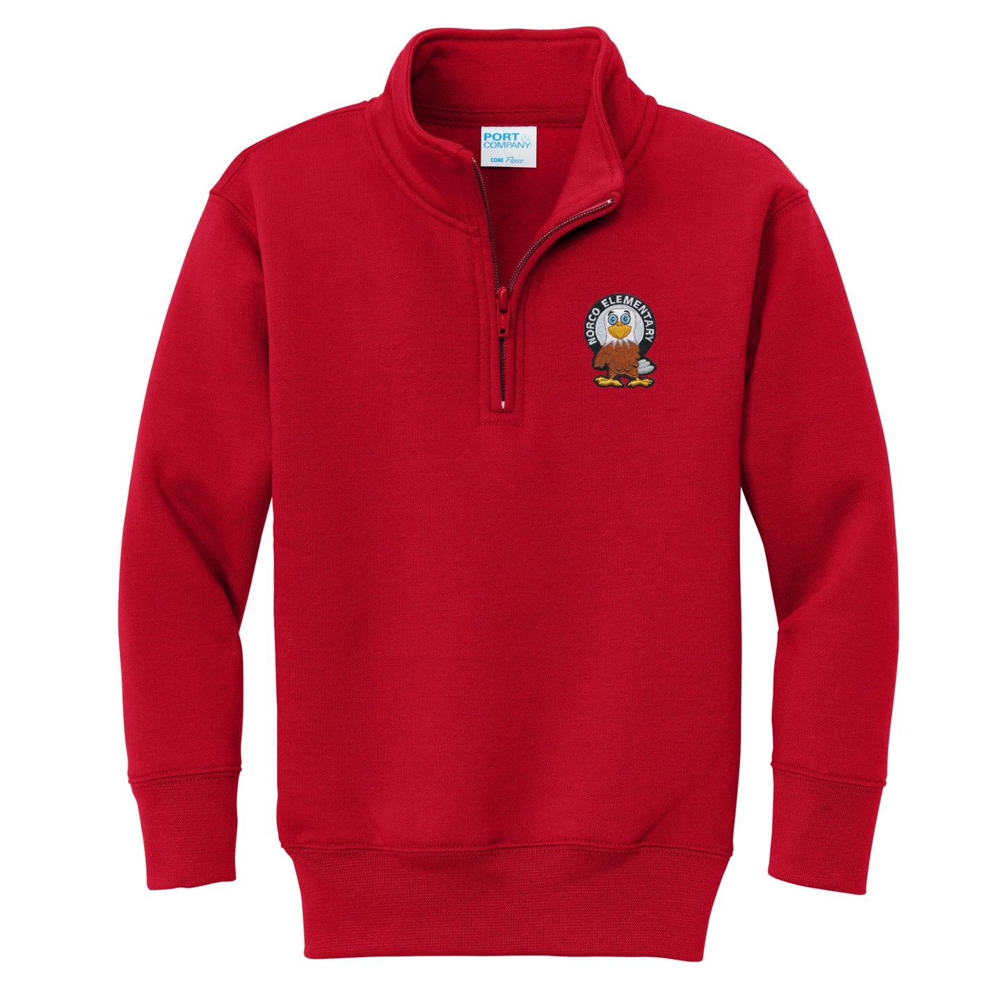 Norco Elementary School 1/4 Zip Sweatshirt - Red