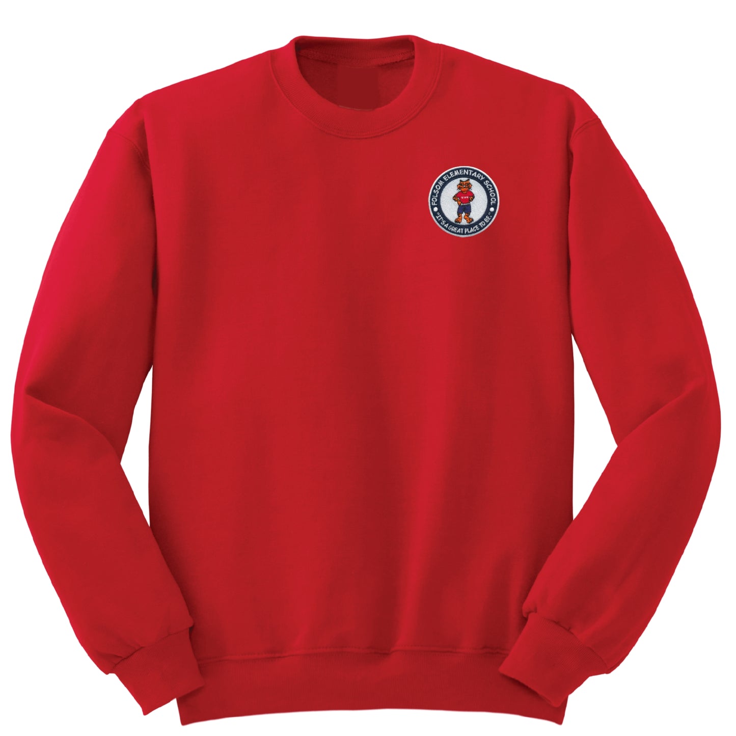 Folsom Elementary Crew Sweatshirt - Red