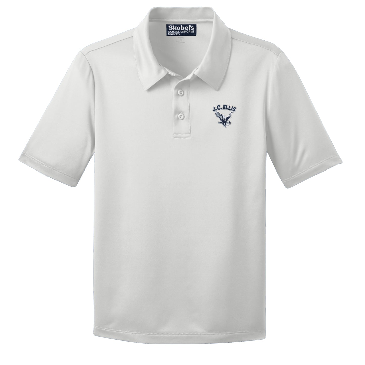 JC Ellis Elementary Dryfit Polo - White