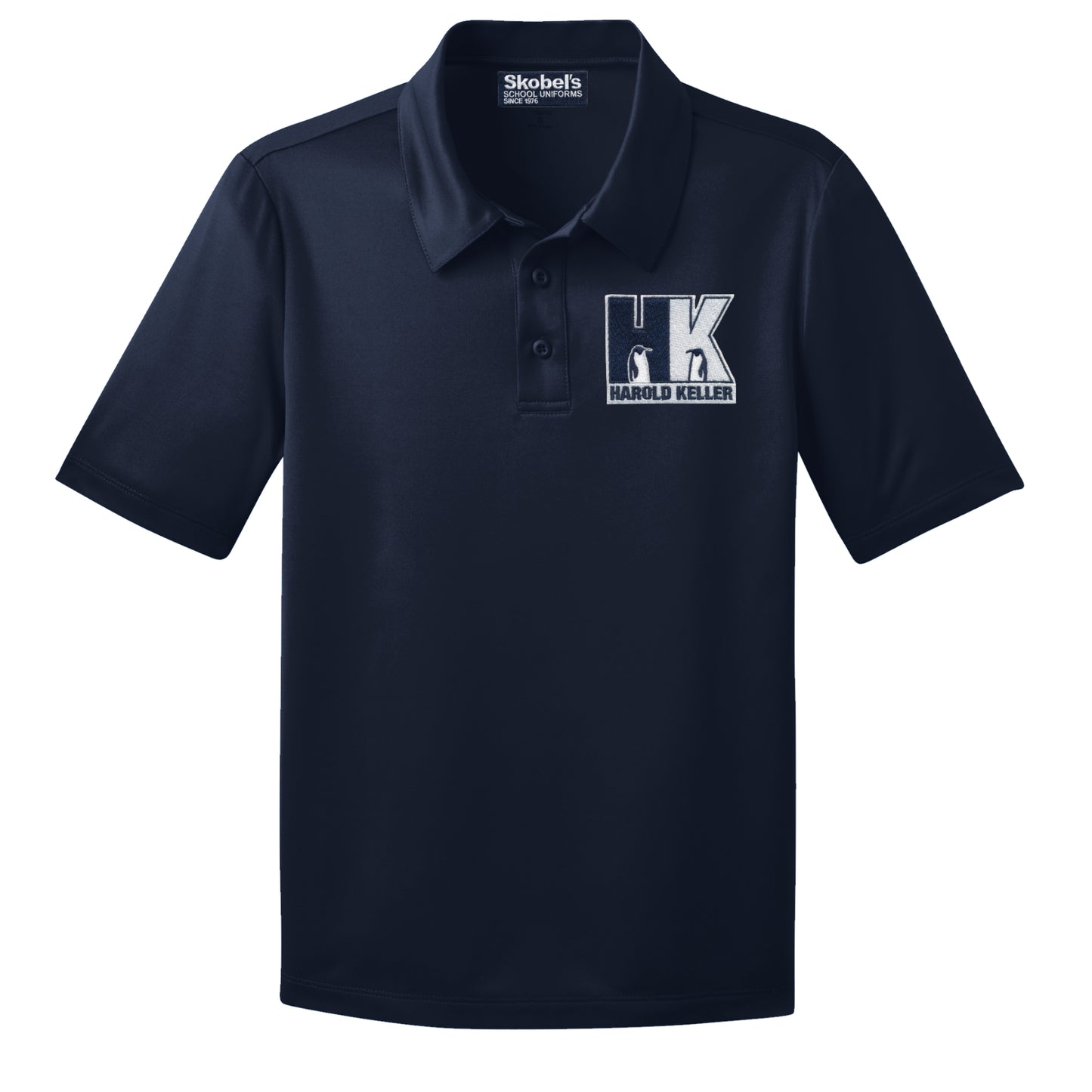 Harold Keller Dryfit Polo - Navy - 1st-5th Grades