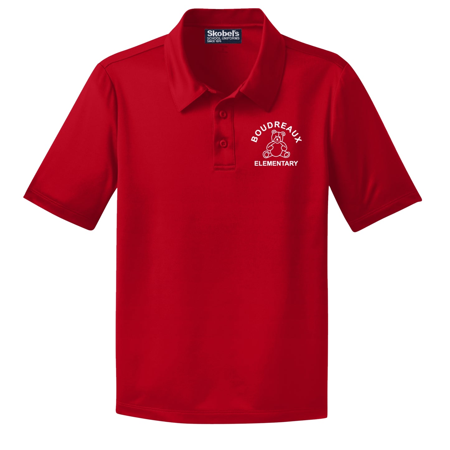 Boudreaux Dryfit Polo - Red - 1st-5th Grade