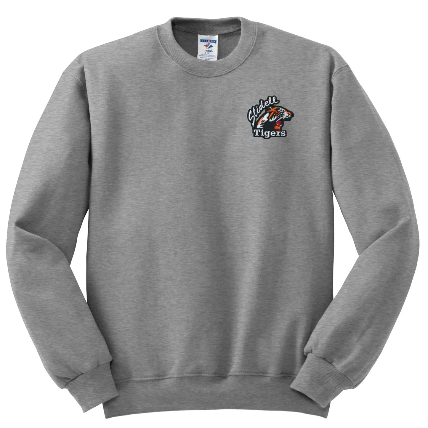 Slidell Junior High School Full Chest Crew Sweatshirt - Grey