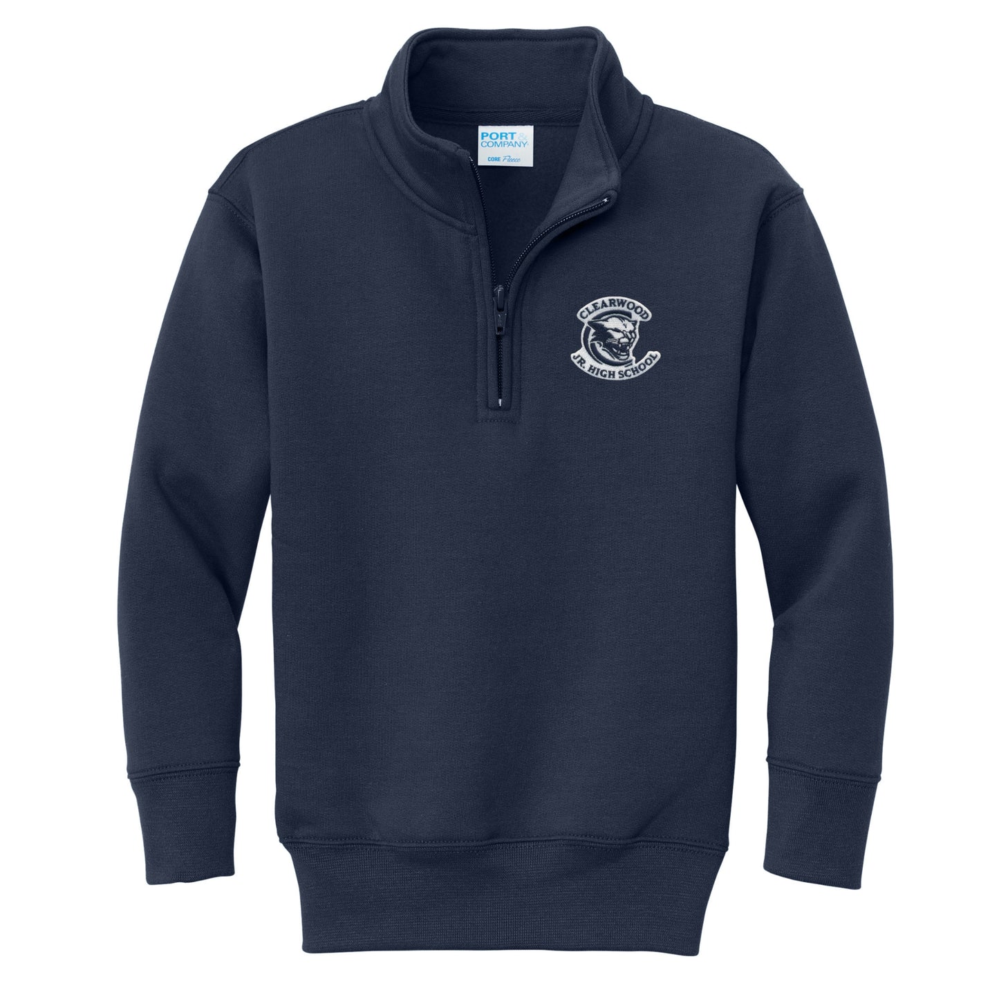 Clearwood Junior High 1/4 Zip Sweatshirt - Navy