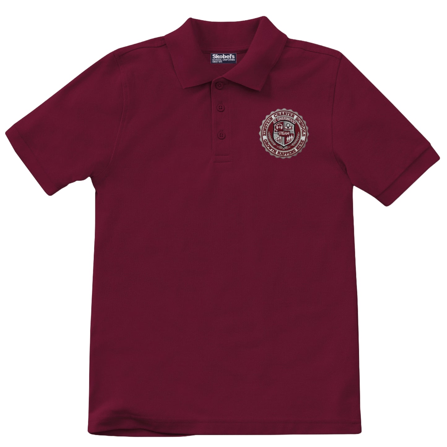 Einstein Charter Schools Polo - Maroon with Logo