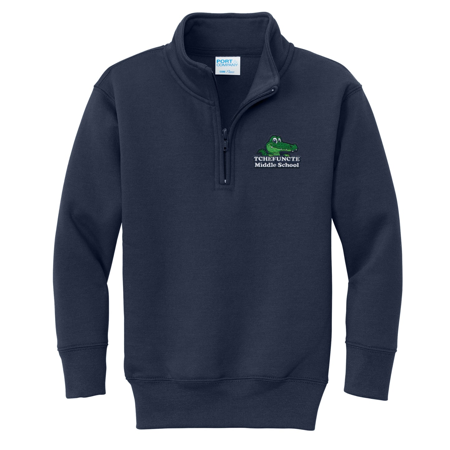 Tchefuncte Middle 1/4 Zip Sweatshirt - Navy
