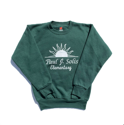 Paul Solis Full Chest Crew Sweatshirt - Dark Green - All Grades