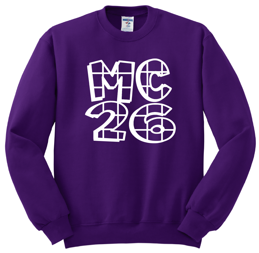 McDonogh 26 Elementary Full Chest Crew Sweatshirt - Purple