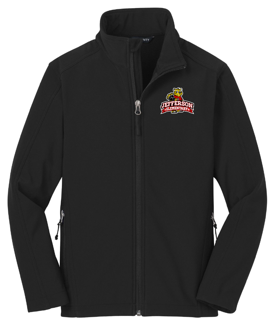 Jefferson Elementary Softshell Jacket - Black – Skobel's Jefferson Elementary Softshell Jacket - Black – Skobel's
