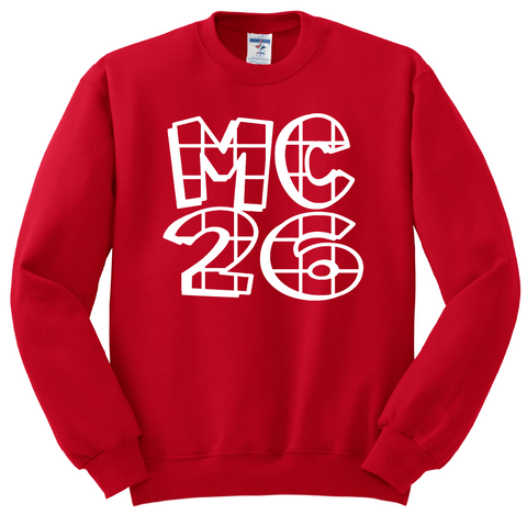 McDonogh 26 Elementary Full Chest Crew Sweatshirt - Red - All Grades